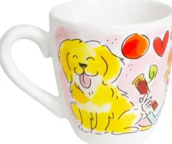 Blond Amsterdam minimok aardewerk dog lover 8x8.5cm multi