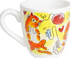 Blond Amsterdam minimok aardewerk cat lover 8x8.5cm multi