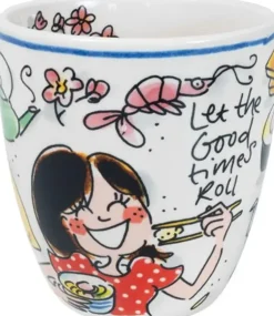 Blond Amsterdam minimok aardewerk let the good times roll 8x8.5cm multi