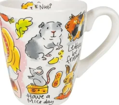 Blond Amsterdam mok aardewerk knaagdier 10x11.5cm multi