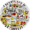 Blond Amsterdam petit four bordje aardewerk amsterdam 12x1.5cm multi