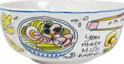Blond Amsterdam schaal aardewerk have a rice day 15.5x6.5cm multi