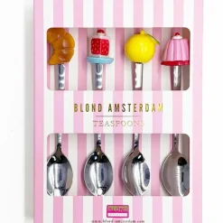 Blond Amsterdam theelepels metaal even bijkletsen multi 4 stuks