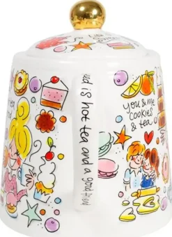 Blond Amsterdam theepot aardewerk you and me 28.5x15x17.5cm multi