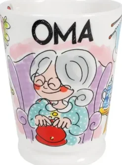 Blond Amsterdam xl mok aardewerk oma 10x12.5cm multi