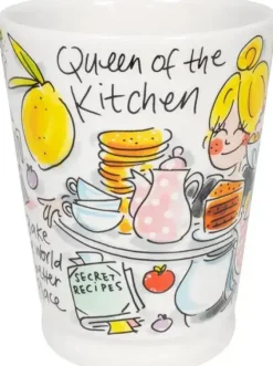 Blond Amsterdam xl mok aardewerk queen of the kitchen 10x12.5cm multi