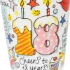 Blond Amsterdam xl mok aardewerk cheers to 18 years 10x13cm multi