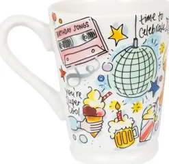 Blond Amsterdam xl mok aardewerk cheers to 18 years 10x13cm multi