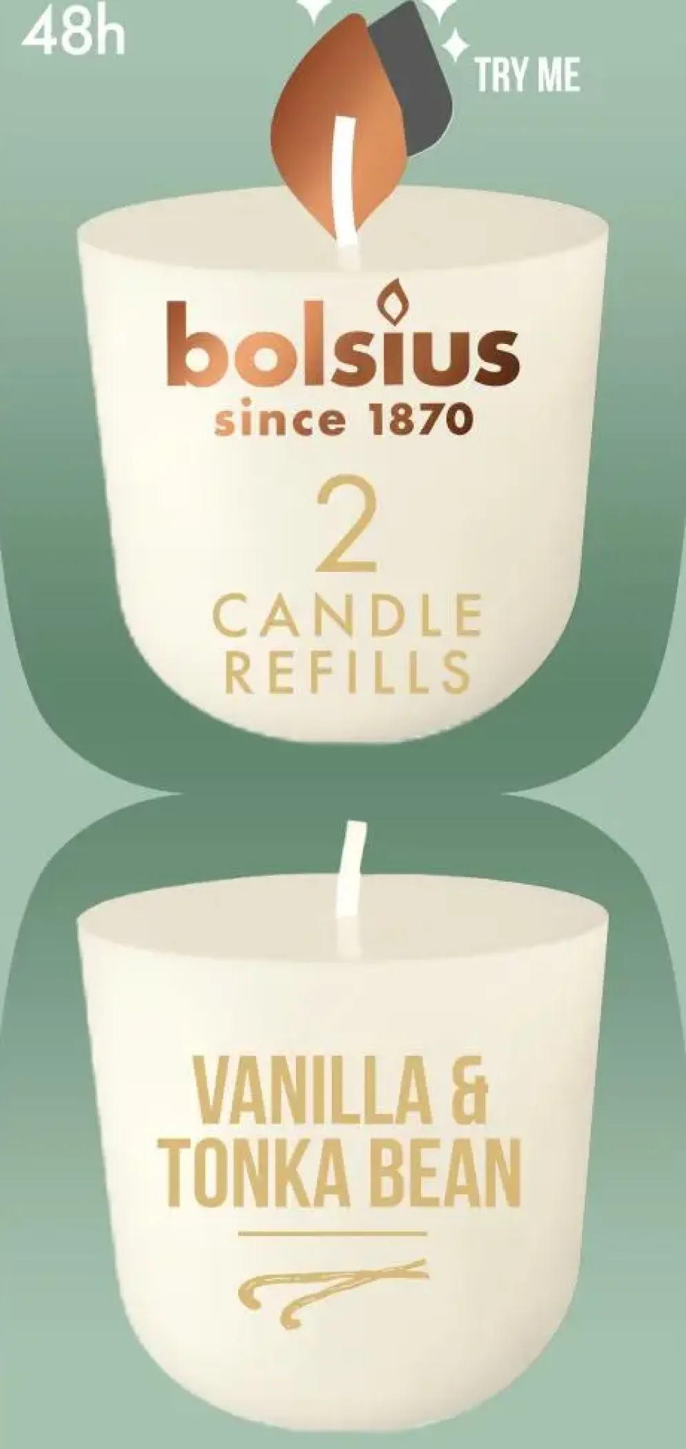 Bolsius cleanlight navulling vanilla & tonka bean