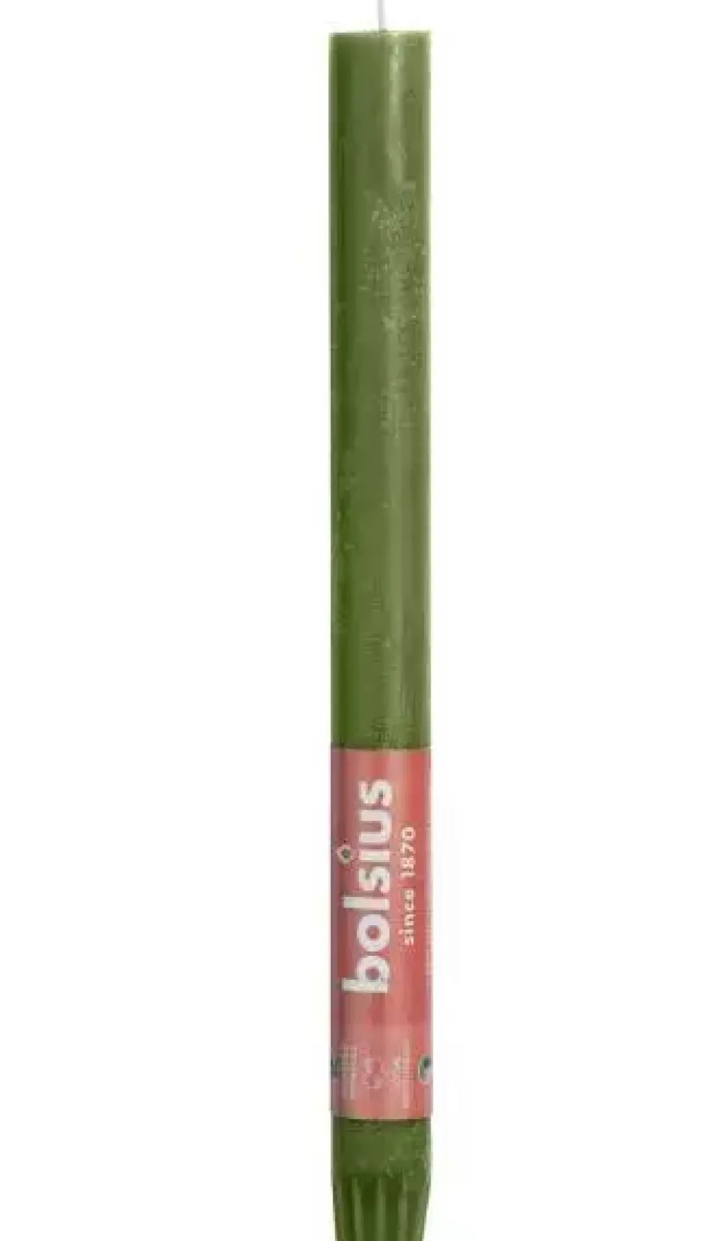 Bolsius dinerkaars rustiek shine 27cm fresh olive