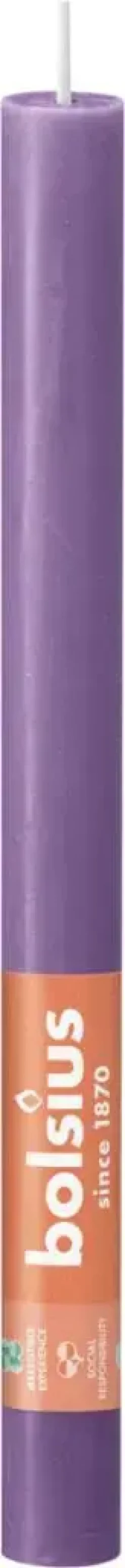 Bolsius dinerkaars rustiek shine 27cm vibrant violet