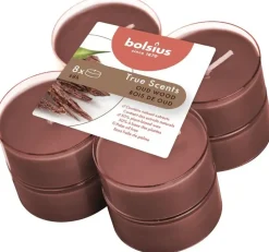 Bolsius geurtheelicht maxi true scents oud wood 8 stuks