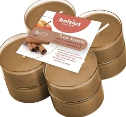 Bolsius geurtheelicht maxi true scents apple cinnamon 8 stuks