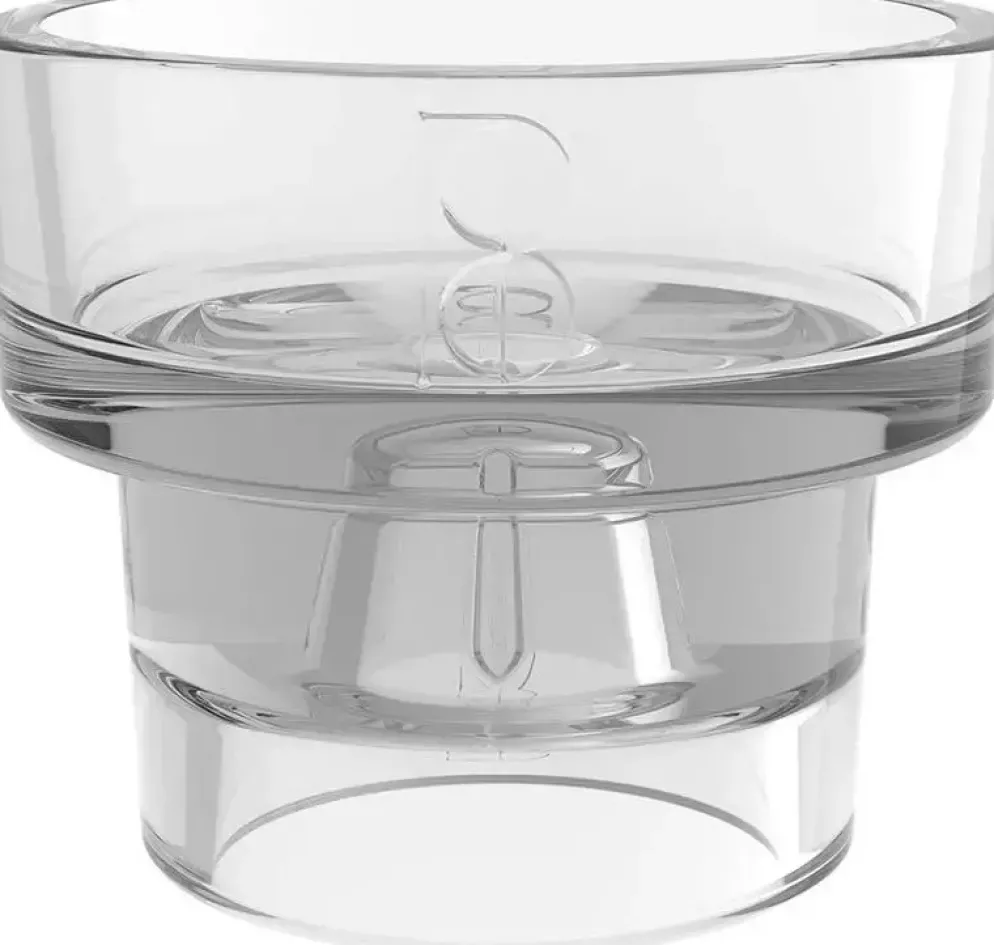 Bolsius kandelaar 4 in 1 rond glas 8.4x6.9cm transparant