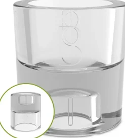 Bolsius kandelaar 2 in 1 rond glas 6.1x6.5cm transparant