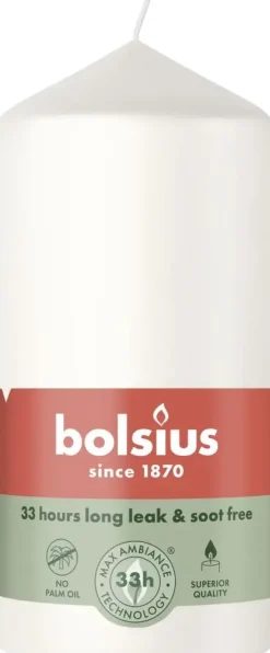 Bolsius stompkaars essentials 5.8x12cm cloudy white