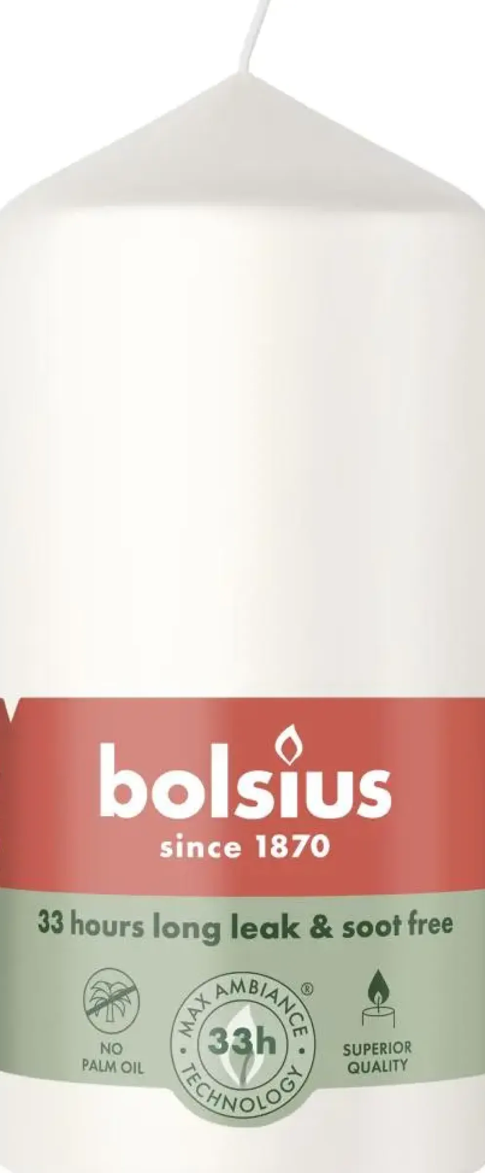 Bolsius stompkaars essentials 5.8x12cm cloudy white