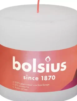 Bolsius stompkaars rustiek shine 10x10cm cloudy white