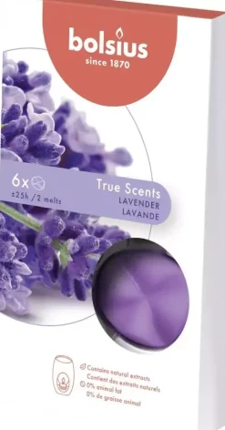 Bolsius waxmelts true scents lavender 6 stuks