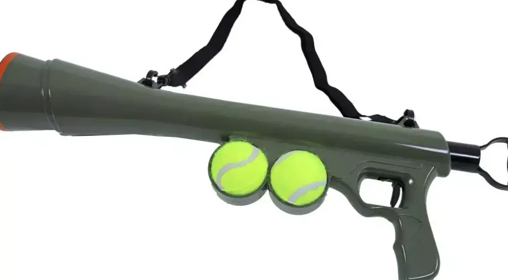 Boon bazooka tennisbalschieter met 2 tennisballen 65 cm