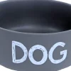Boon eetbak steen hond 16cm mat grijs