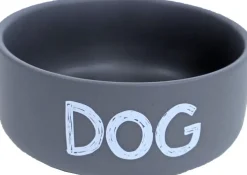 Boon eetbak steen hond 16cm mat grijs