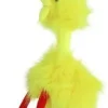 Boon Fluffy Bird hondenspeeltje geel & rood 35cm