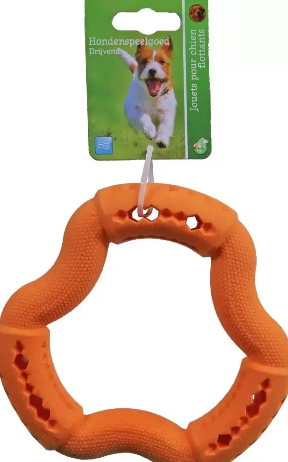 Boon hondenspeelgoed ring TPR drijvend oranje 15 cm