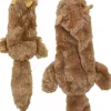 Boon hondenspeelgoed vos plat met piep pluche bruin, 35 cm.
