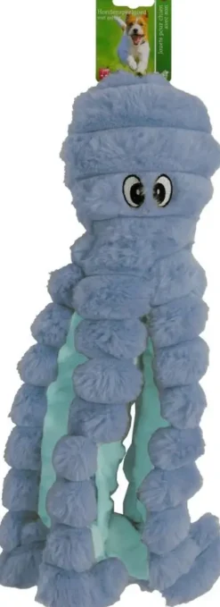 Boon hondenspeeltje octopus corduroy met piep blauw 40cm