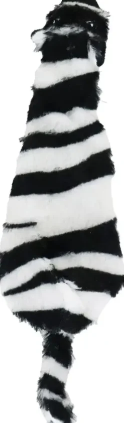 Boon Hond Speelg. hondenspeelgoed zebra plat+piep 35cm zw/wt