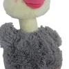 Boon hond speelgoed struisvogel pluche grijs/wit+piep eco 50cm