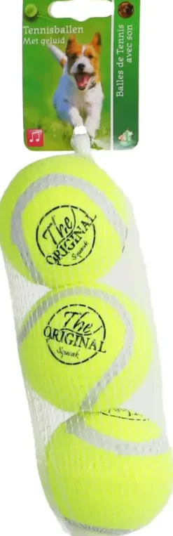 Boon Hond Speelg. tennisbal squeak m geel net 3st