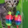 Boon kattenspeelgoed regenboogmuis 4cm kaart a 2st