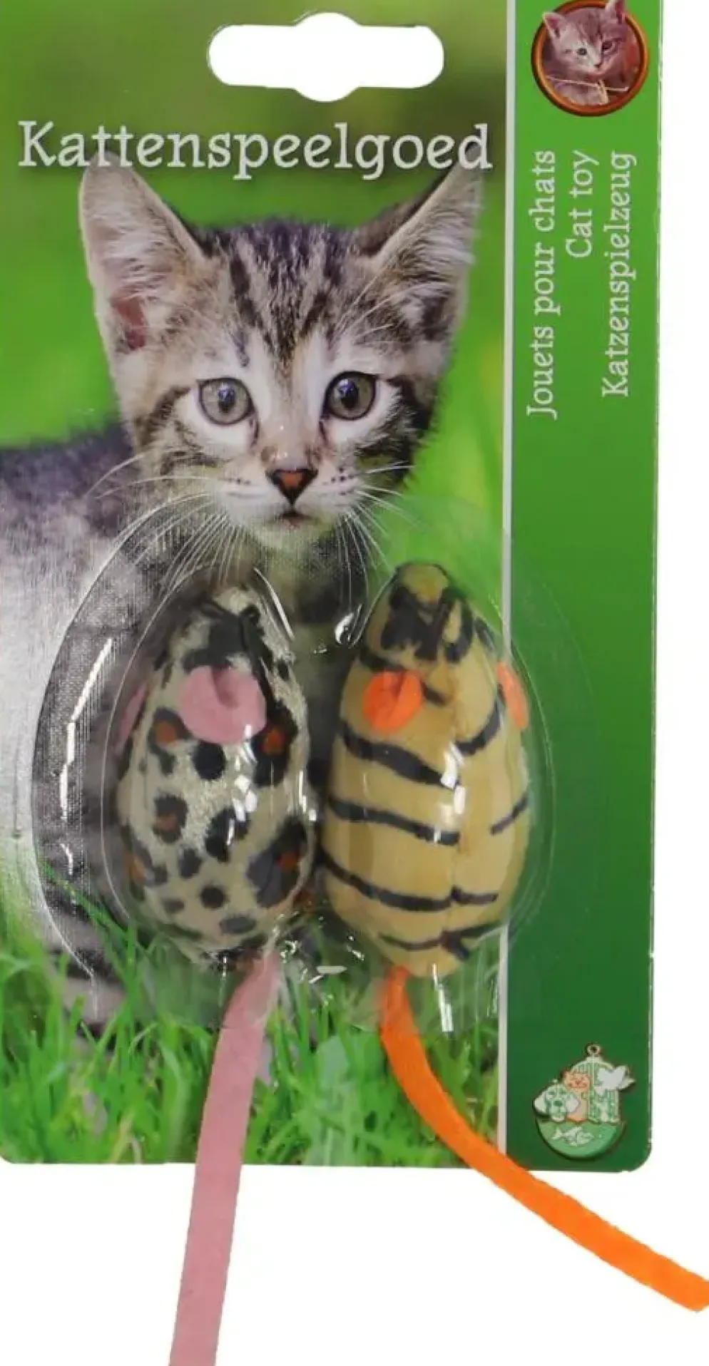 Boon kattenspeelgoed safarimuis 4cm kaart a 2st