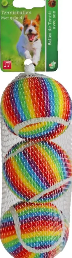 Boon tennisbal rainbow m net a 3 stuks