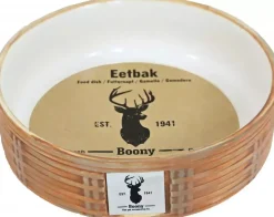 Boony "Est 1941" eetbak steen wicker sand, 16 cm