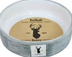 Boony "Est 1941" eetbak steen wicker grey, 16 cm
