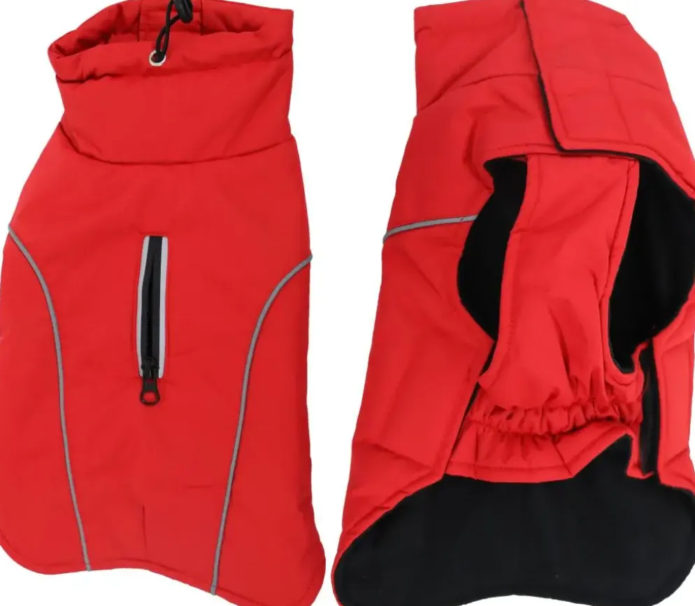 Boony hondenjas luxury waterproof rood, 45 cm.