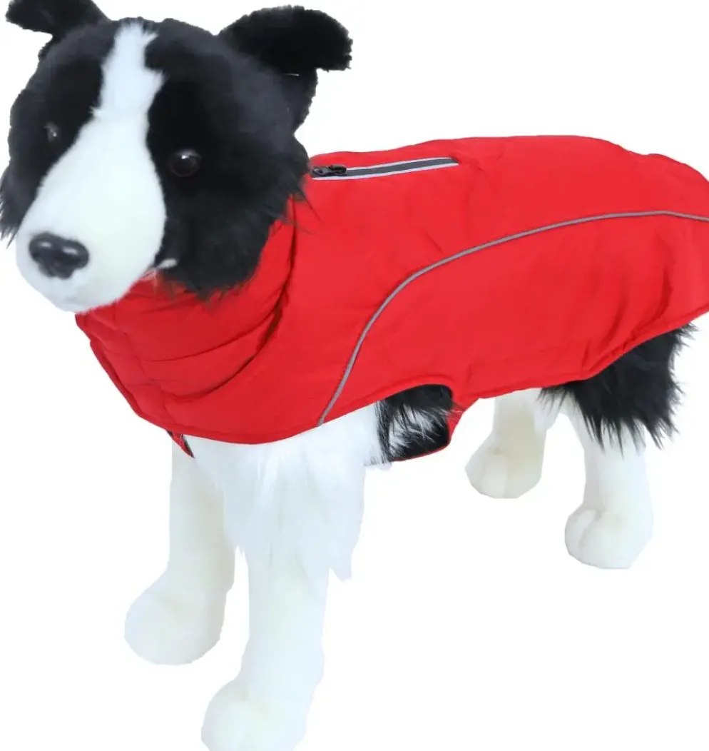 Boony hondenjas luxury waterproof rood, 45 cm.
