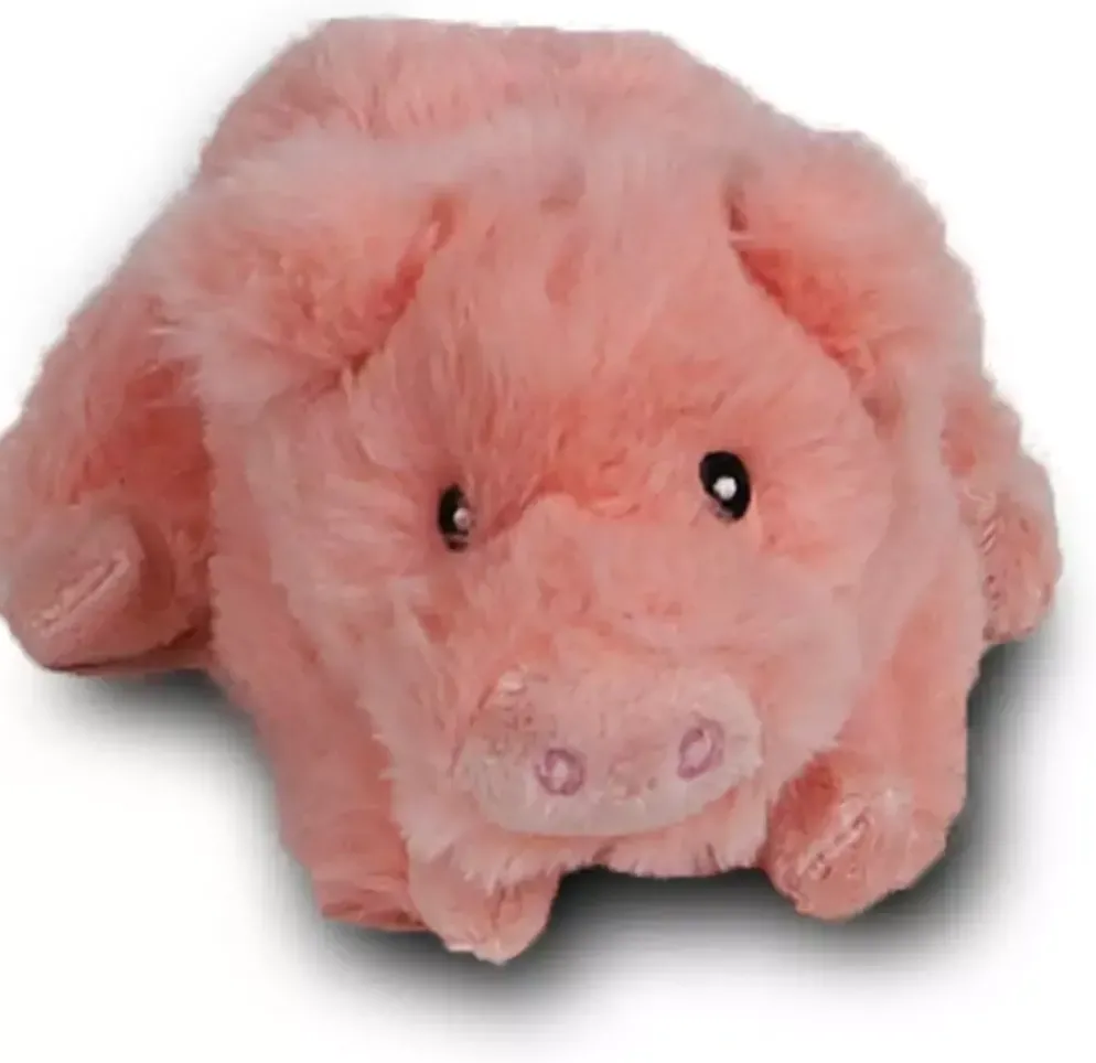 Boony hondenspeelgoed varken pluche eco met piep 16 cm