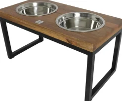 Boony Houten Dinnerset met Metalen Frame – 66 x 30 x 36,5 cm