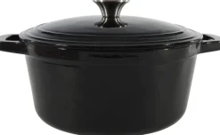 Braadpan Ø 24 cm zwart gietijzer 4,5 liter