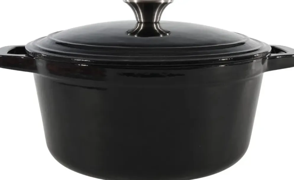 Braadpan Ø 24 cm zwart gietijzer 4,5 liter