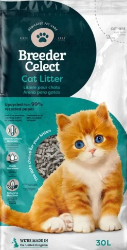 Breedercelect gerecyclede kattenbakvulling 30 liter
