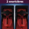 BSI kunststof muizenval 2 stuks zwart/rood