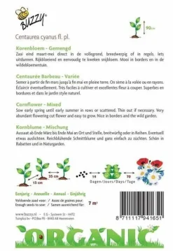 Buzzy® Centaurea, Korenbloem gemengd (BIO)