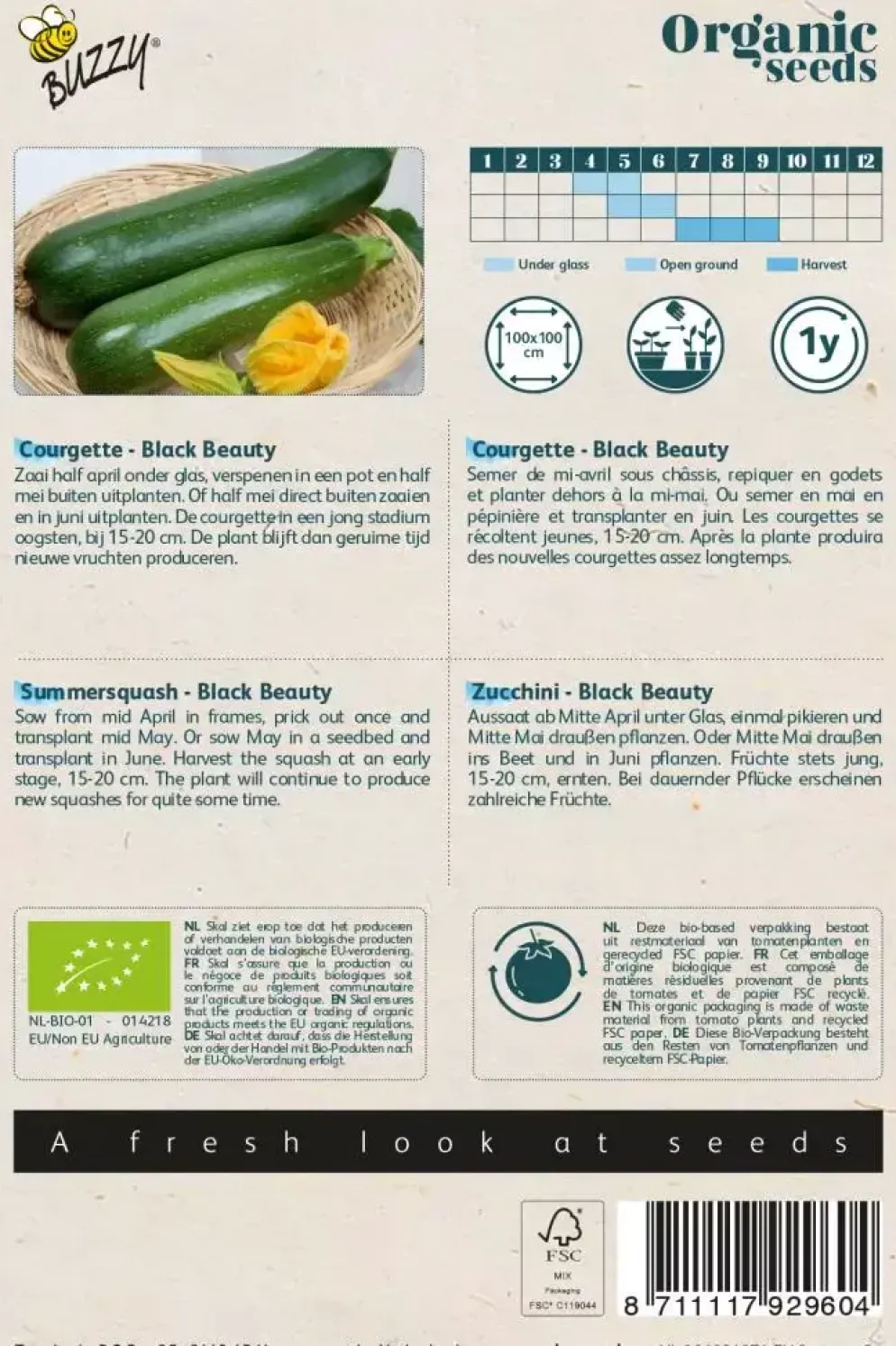 Buzzy® Courgette Black Beauty (BIO)