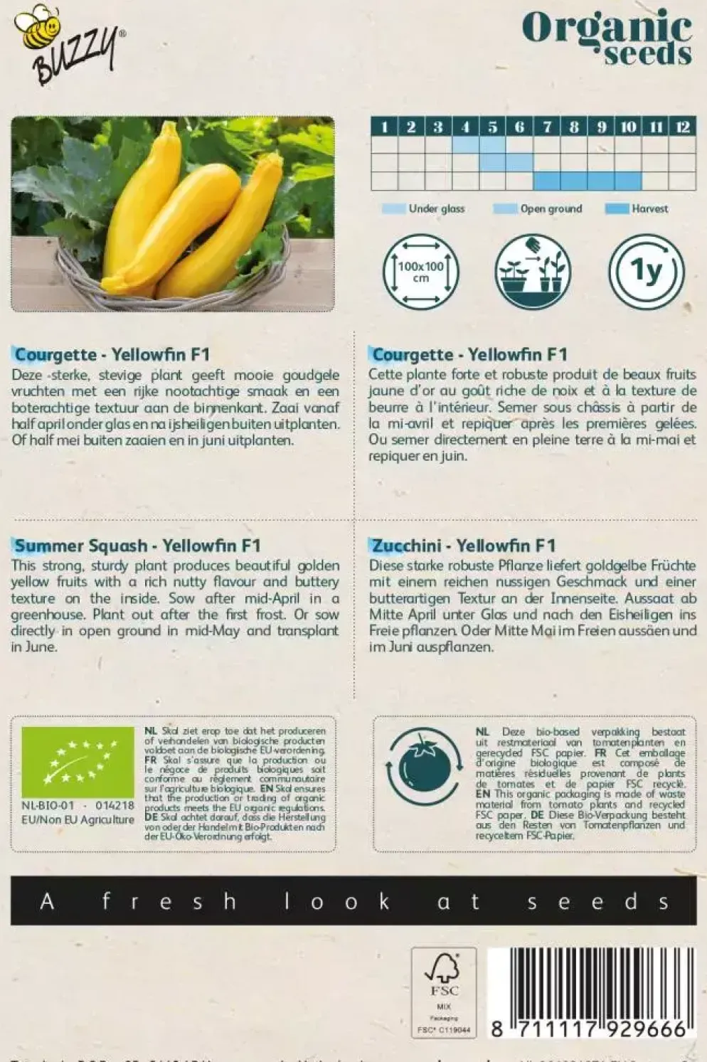 Buzzy® Courgette Yellowfin F1 (BIO)