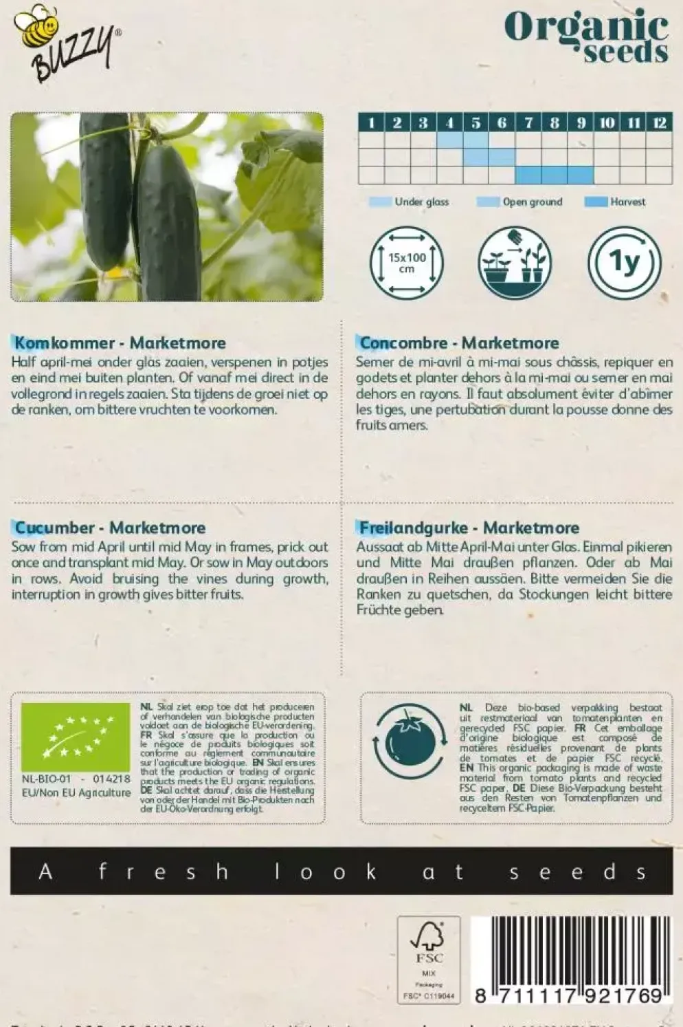 Buzzy® Komkommer Marketmore (BIO)
